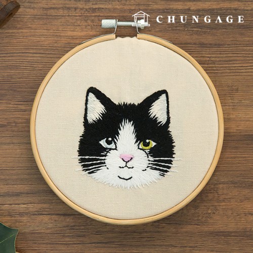 프랑스자수 패키지 DIY 키트 고양이 캣츠레옹 CH511385